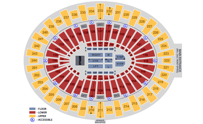 Seating Chart Bojangles Coliseum